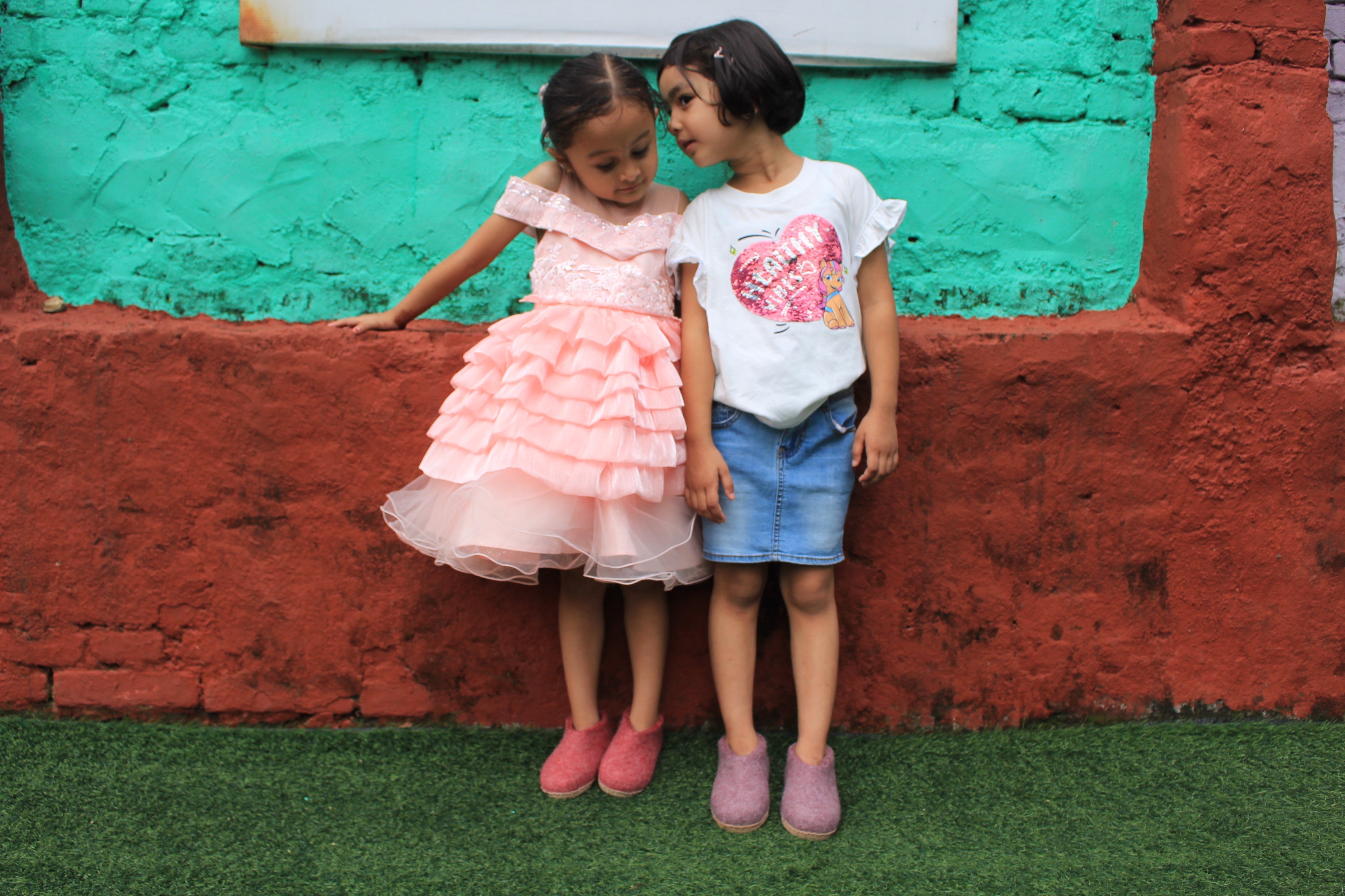 Scarpe Da Interno Per Bambini Con Suola In Cuoio– Rosa Ciliegia