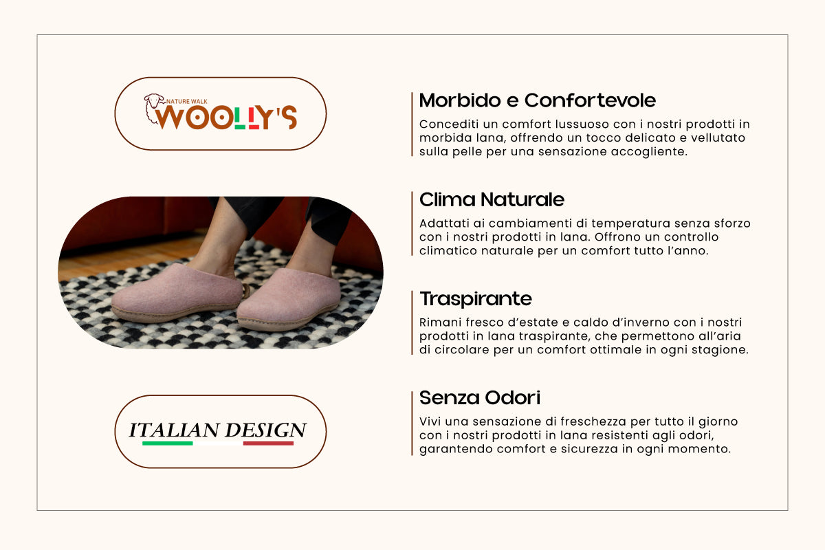 Pantofole Da Interno Con Tallone Aperto e Suola in Cuoio– Rosa Baby