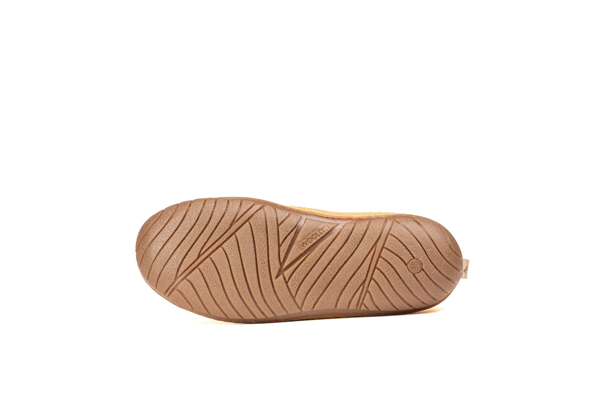 Outdoor Shoes With Rubber Sole - Mustard