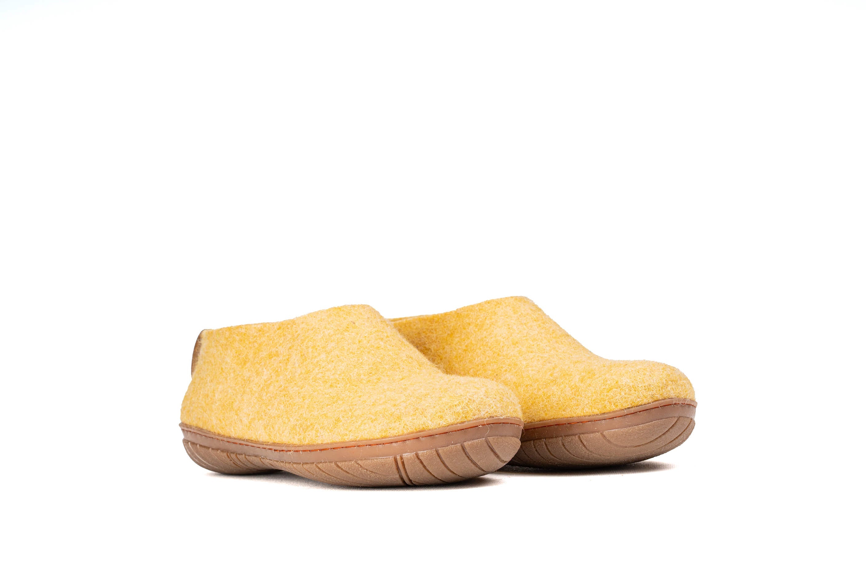 Outdoor Shoes With Rubber Sole - Mustard