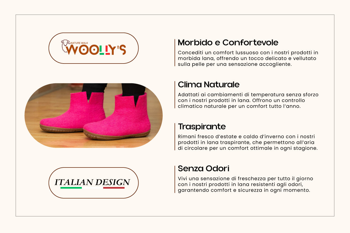 Stivali Da Esterno Con Suola In Gomma – Fucsia