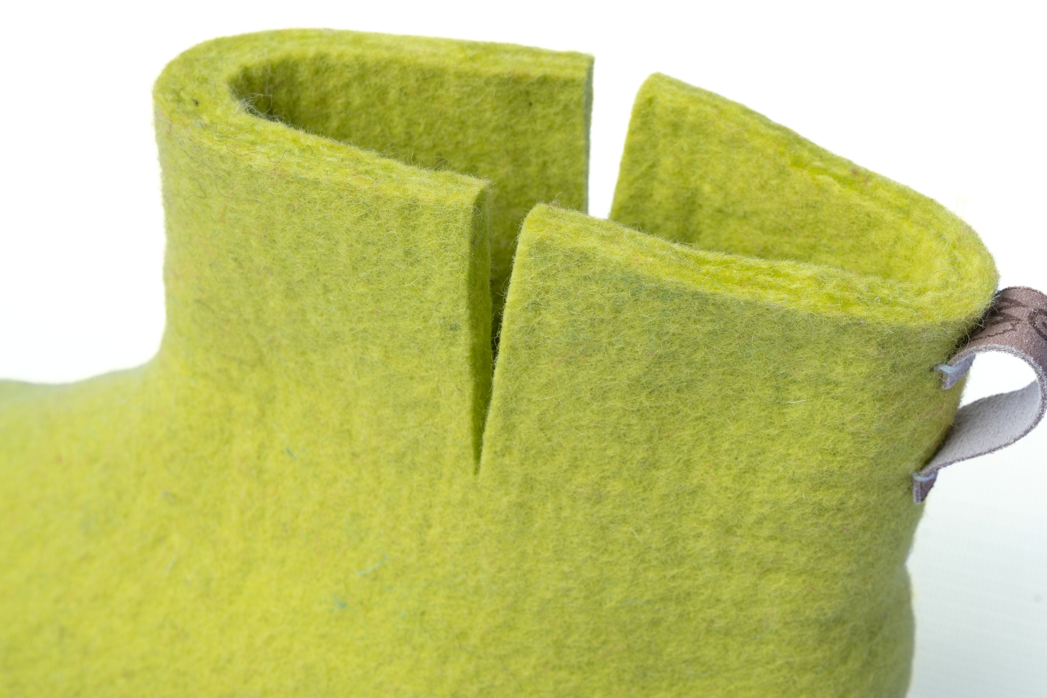 Woollyes Stivali Da Interno Con Suola In Cuoio  – Verde Lime