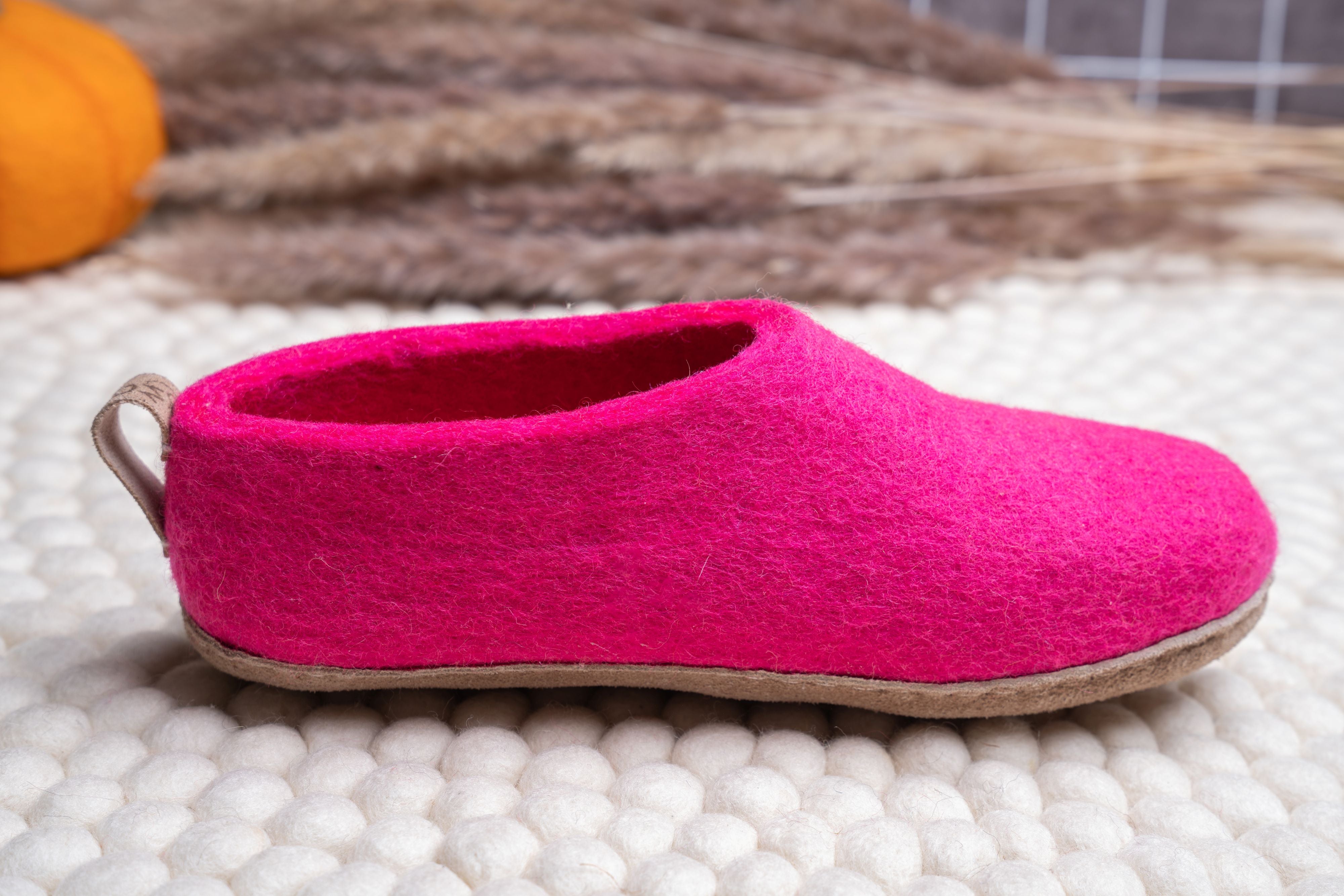 Lederen Binnenzoolschoenen - Fuchsia