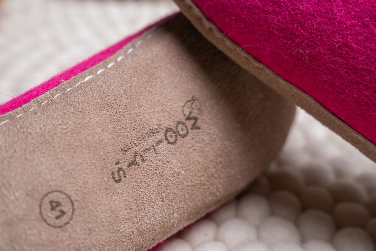 Lederen Binnenzoolschoenen - Fuchsia