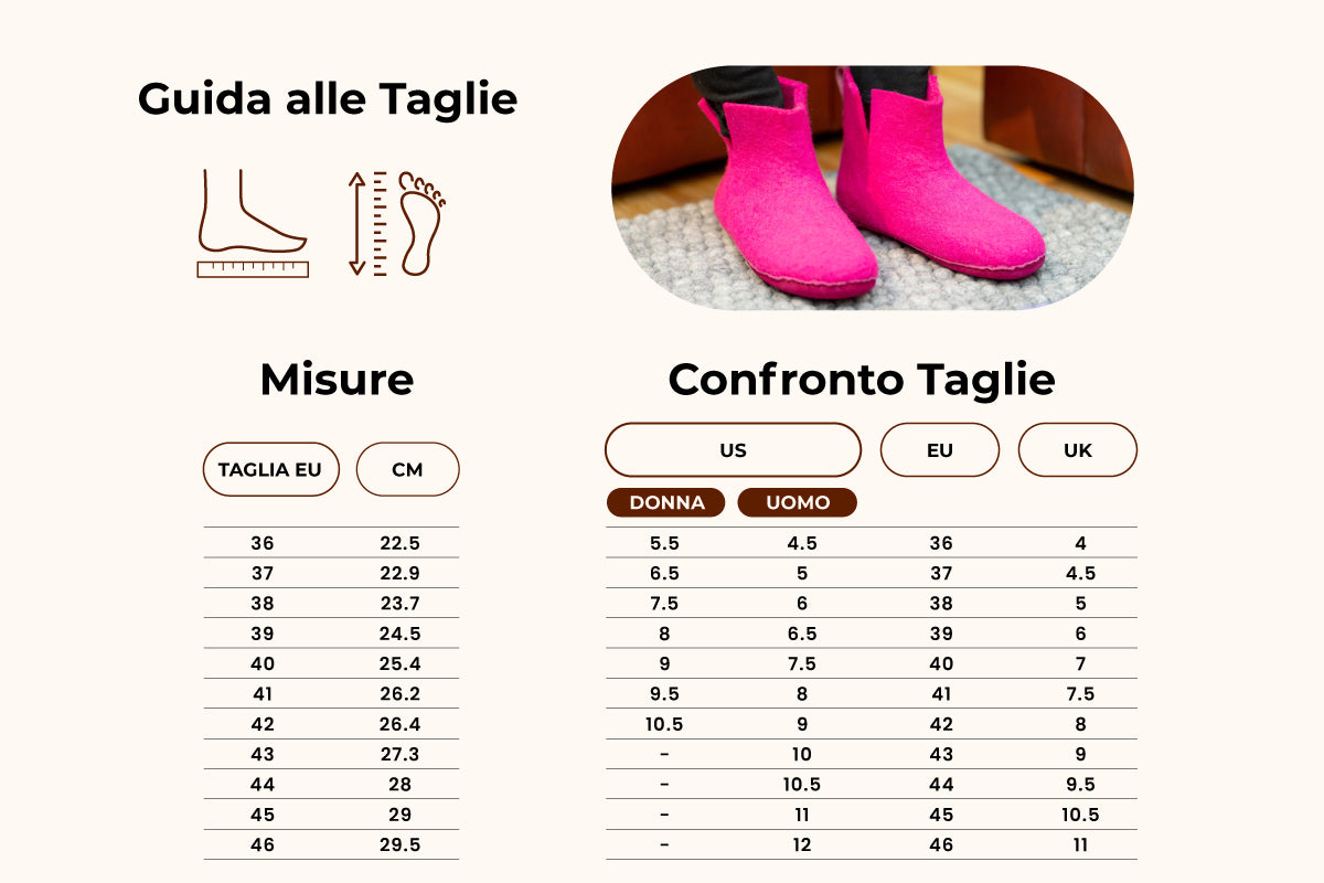 Woollyes Stivali Da Interno Con Suola In Cuoio  – Fucsia