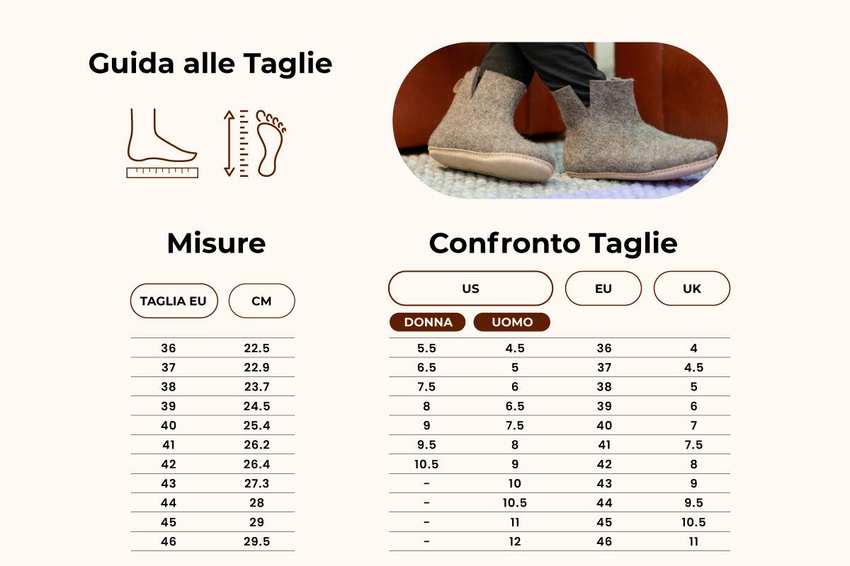 Woollyes Stivali Da Interno Con Suola In Cuoio  – Marrone Naturale
