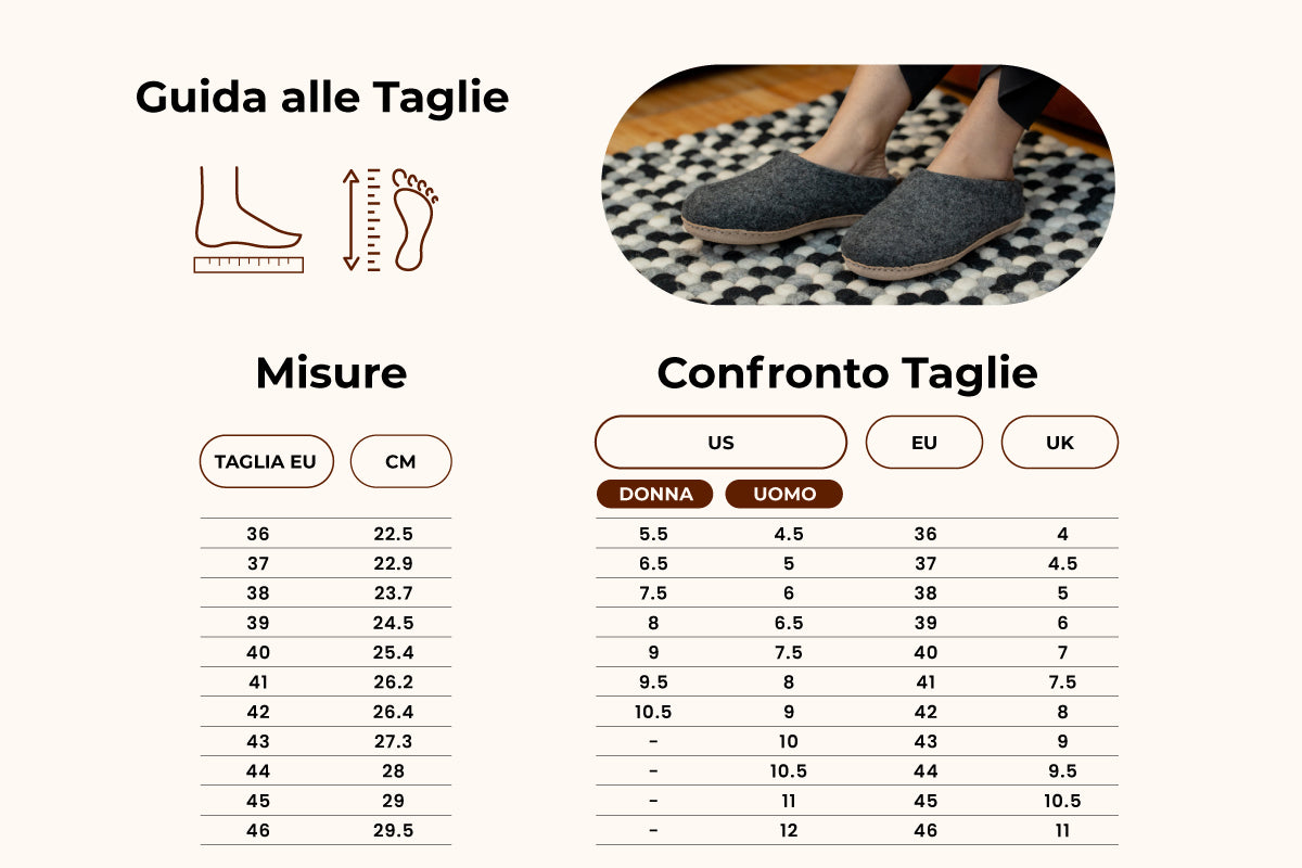 Pantofole Da Interno Con Tacco Aperto e Suola In Cuoio - Carbone