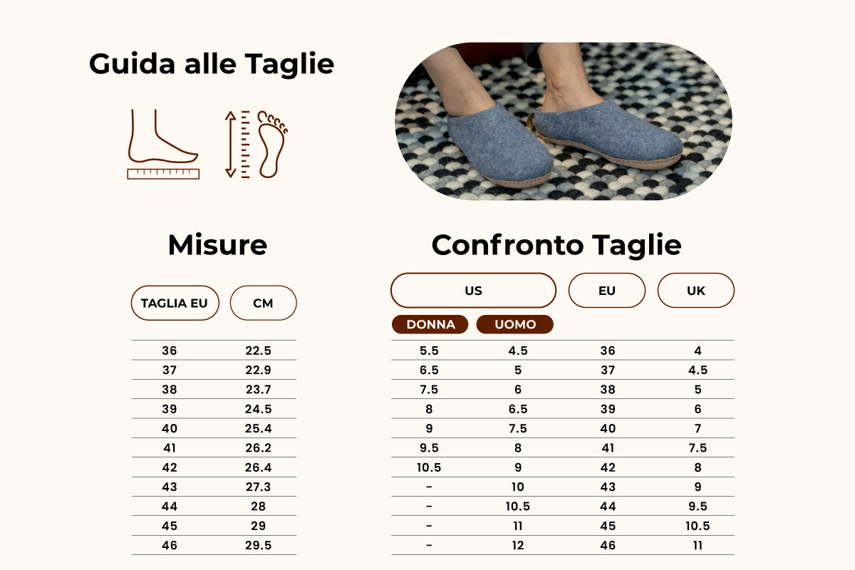 Pantofole Da Interno Con Tacco Aperto e Suola In Cuoio - Denim