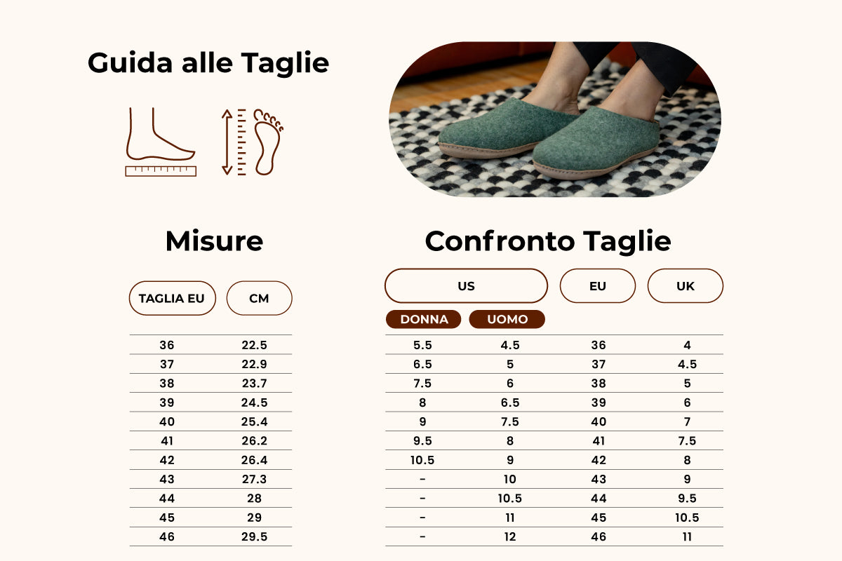 Pantofole Da Interno Con Tacco Aperto e Suola In Cuoio- Verde Giungla