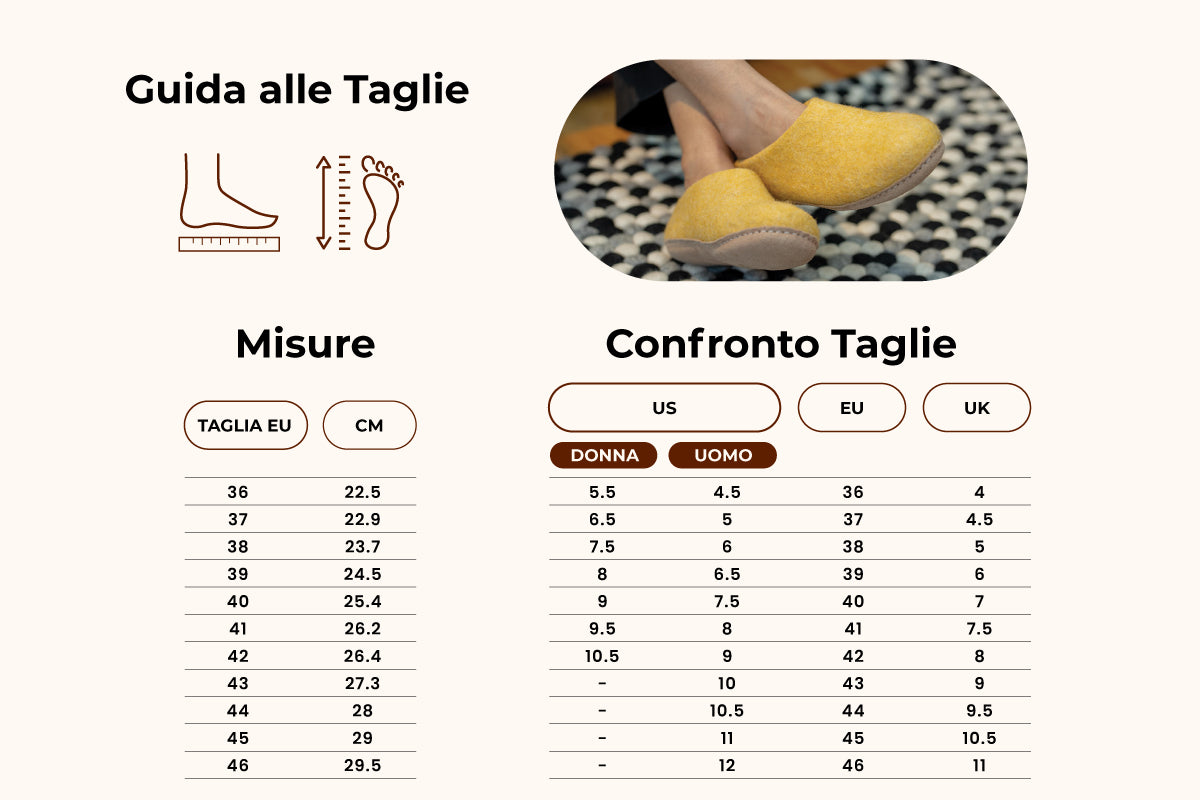 Pantofole Da Interno Con Tacco Aperto e Suola In Cuoio - Senape