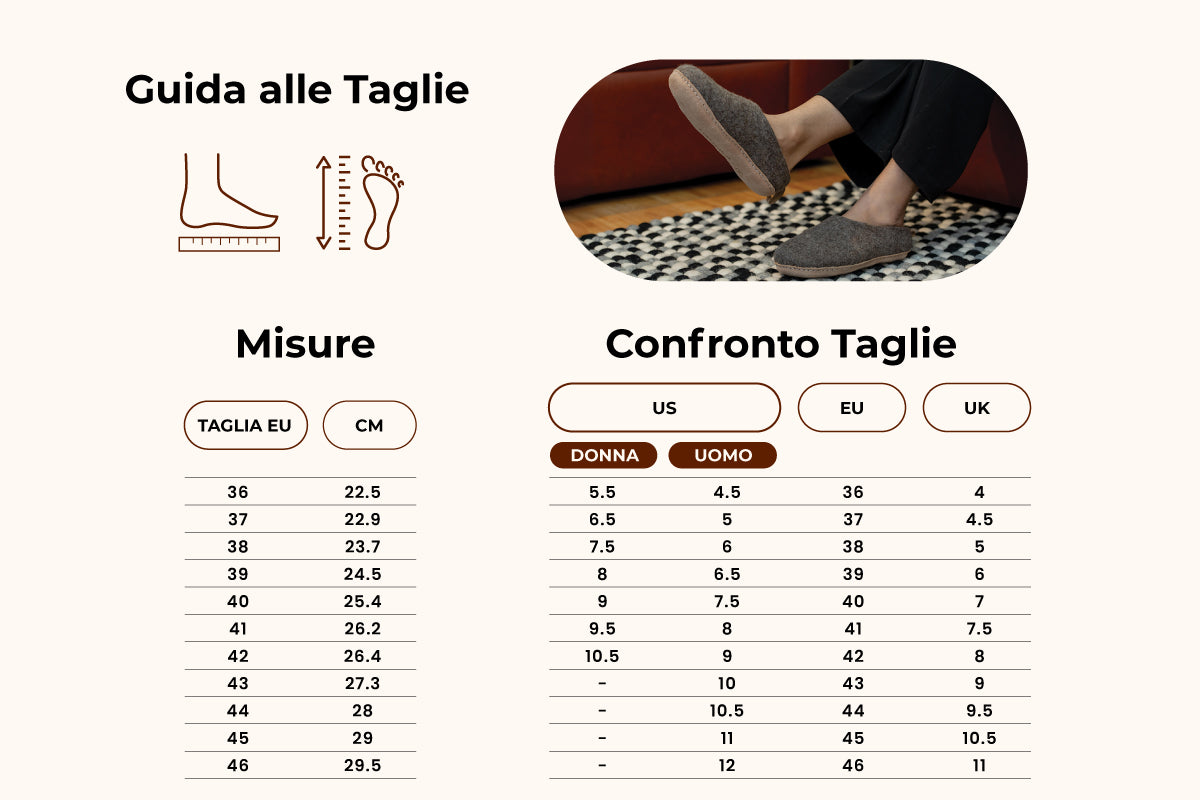 Pantofole Da Interno Con Tacco Aperto e Suola In Cuoio – Marrone Naturale