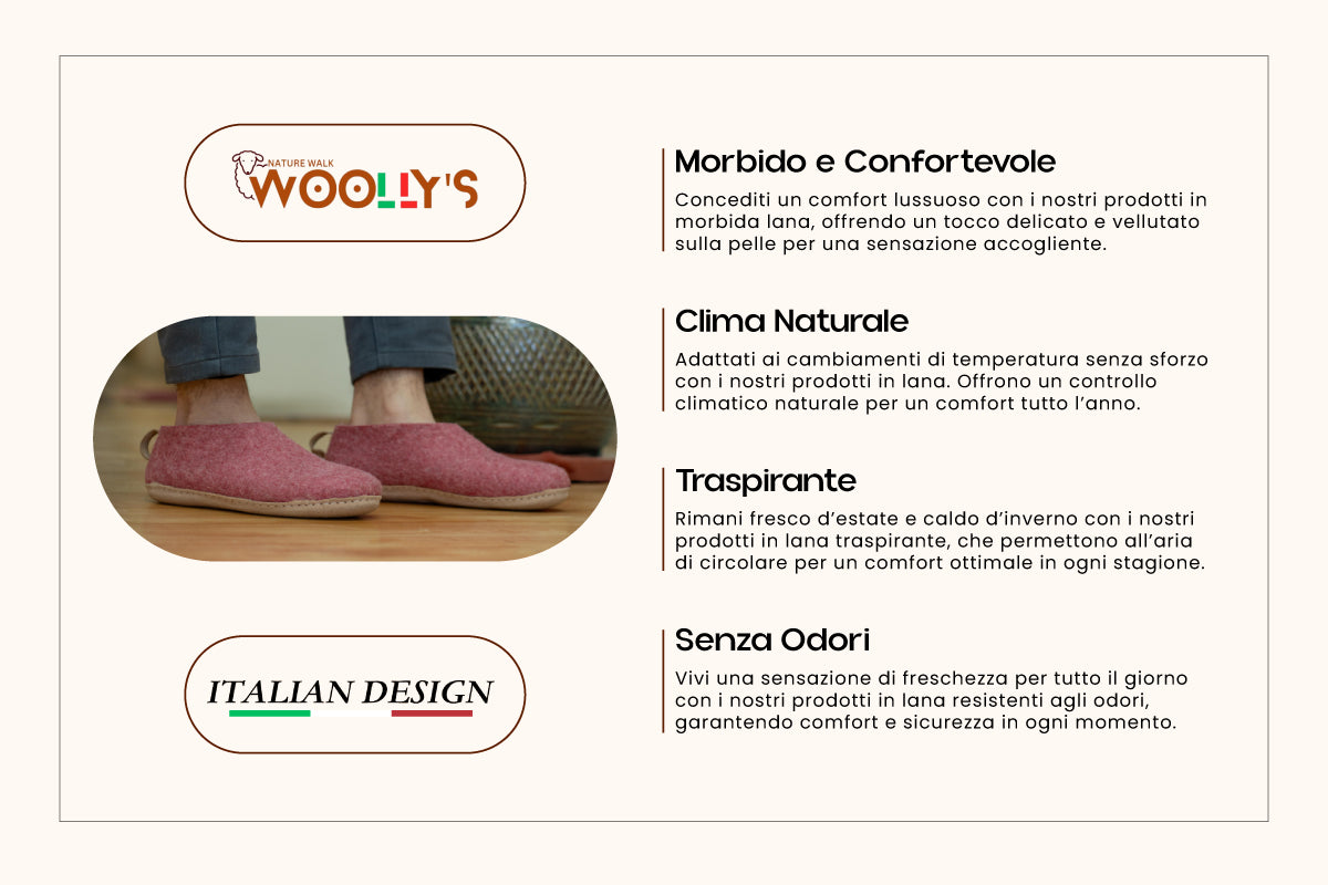 Scarpe Da Interni Con Suola In Cuoio - Rosa Ciliegia