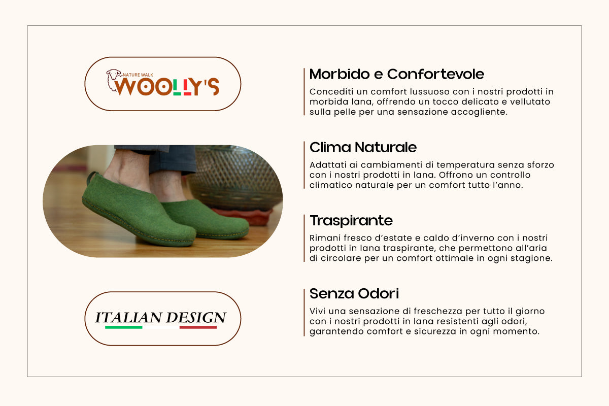 Scarpe Da Interni Con Suola In Cuoio - Verde