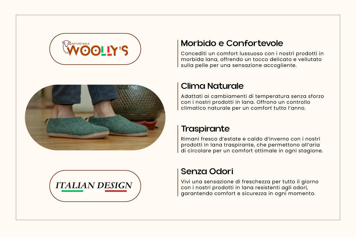 Scarpe Da Interni Con Suola In Cuoio - Verde Giungla