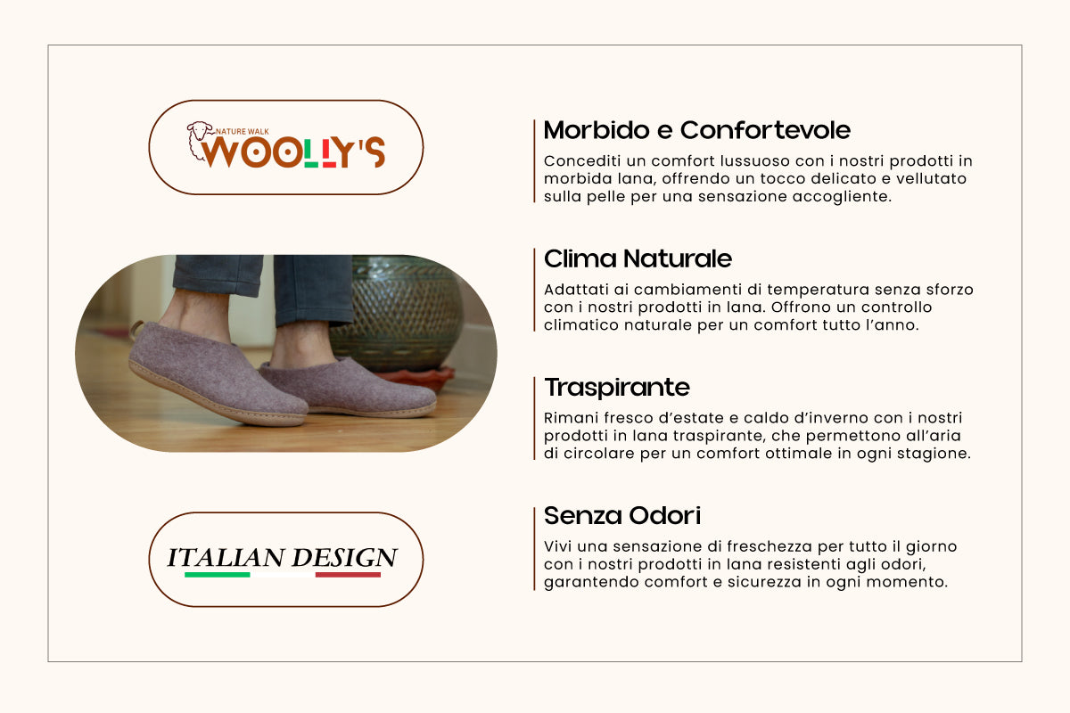Scarpe Da Interni Con Suola In Cuoio - Lavanda