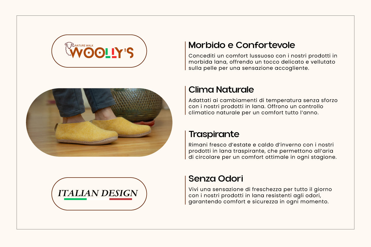 Scarpe Da Interni Con Suola In Cuoio - Senape
