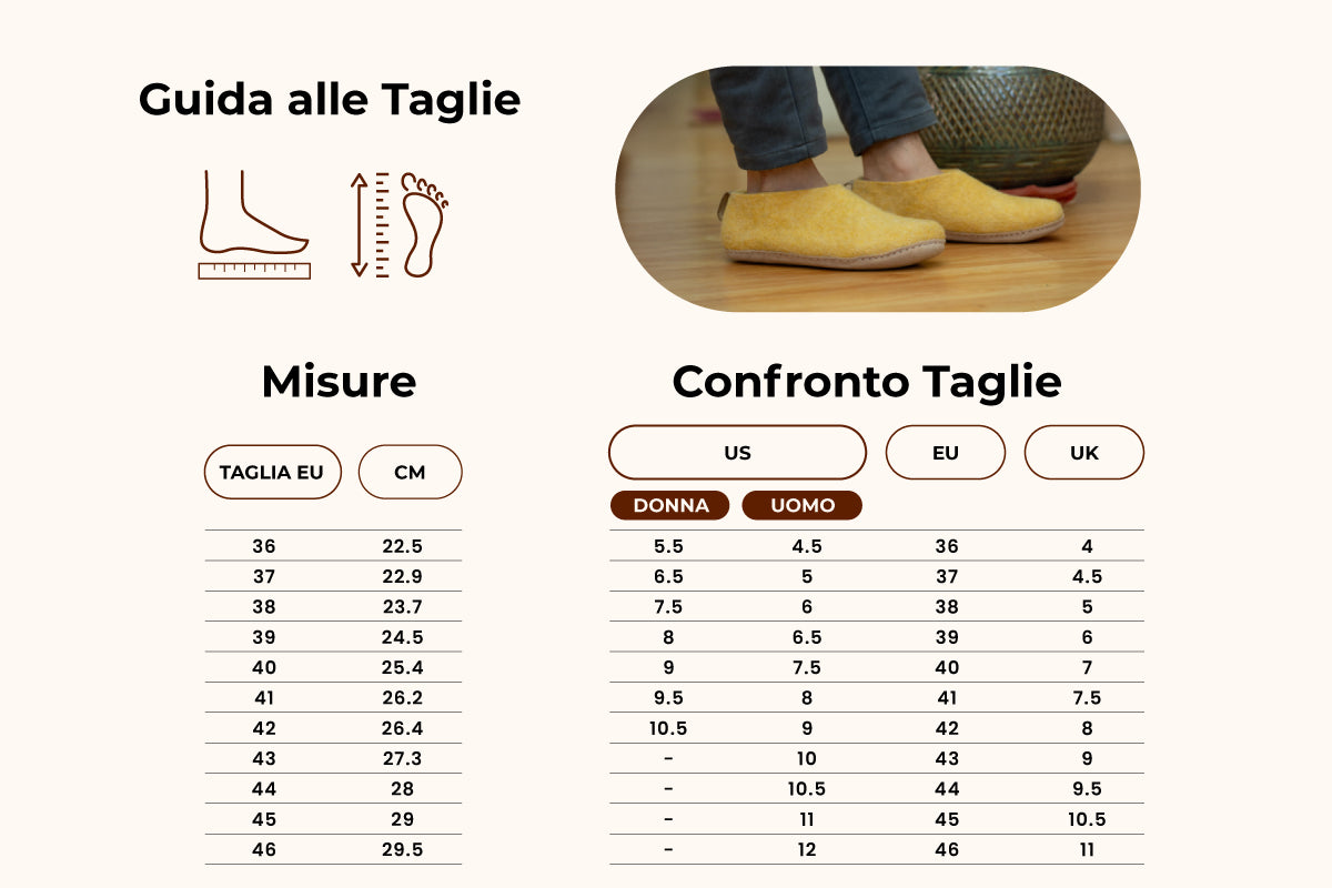 Scarpe Da Interni Con Suola In Cuoio - Senape