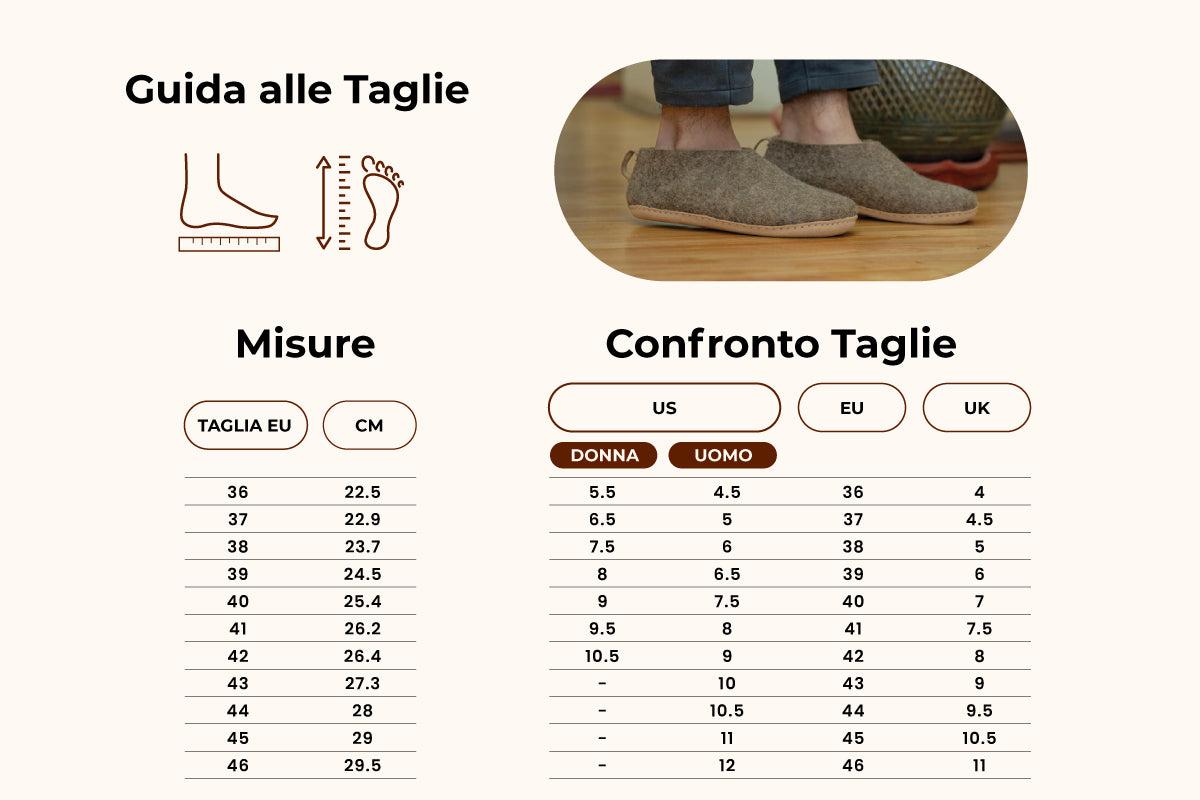Scarpe Da Interni Con Suola In Cuoio - Marrone Naturale