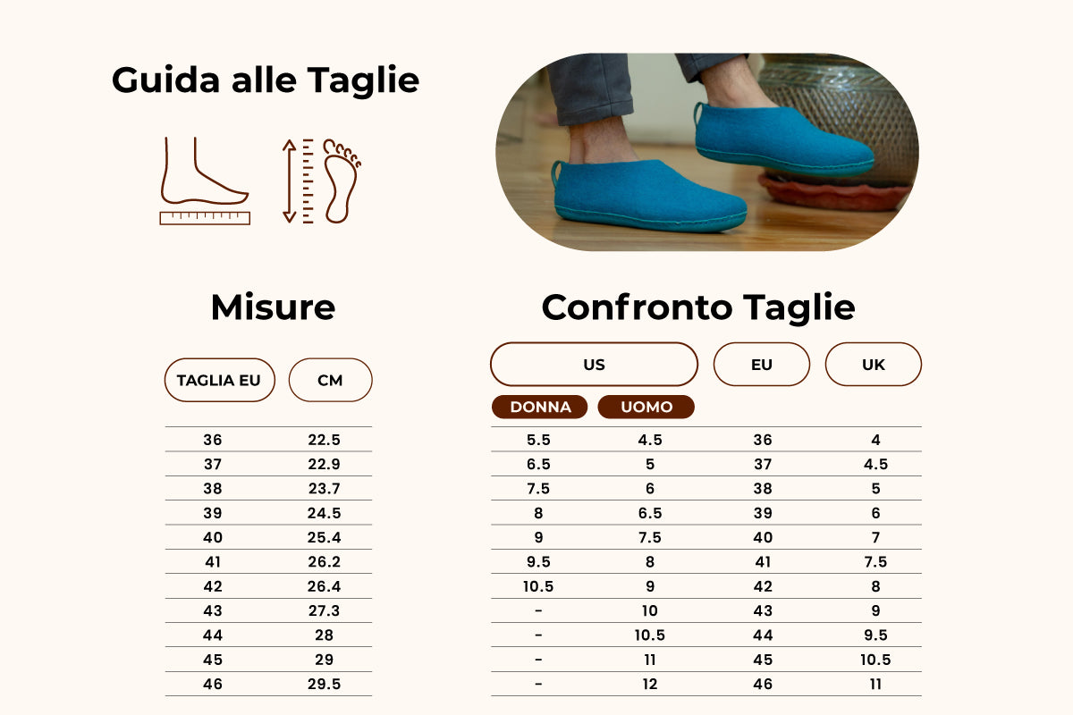 Scarpe Da Interni Con Suola In Cuoio - Turchese
