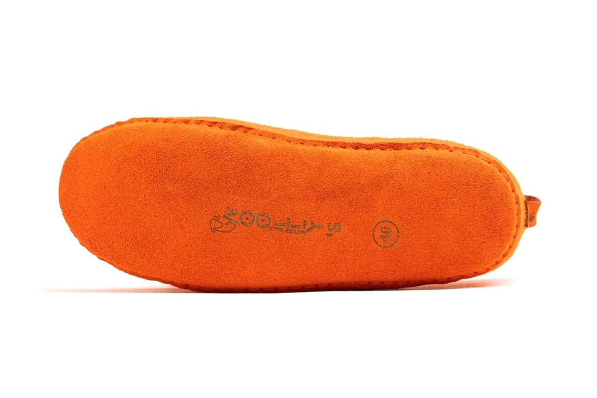 Scarpe Da Interni Con Suola In Cuoio - Arancio