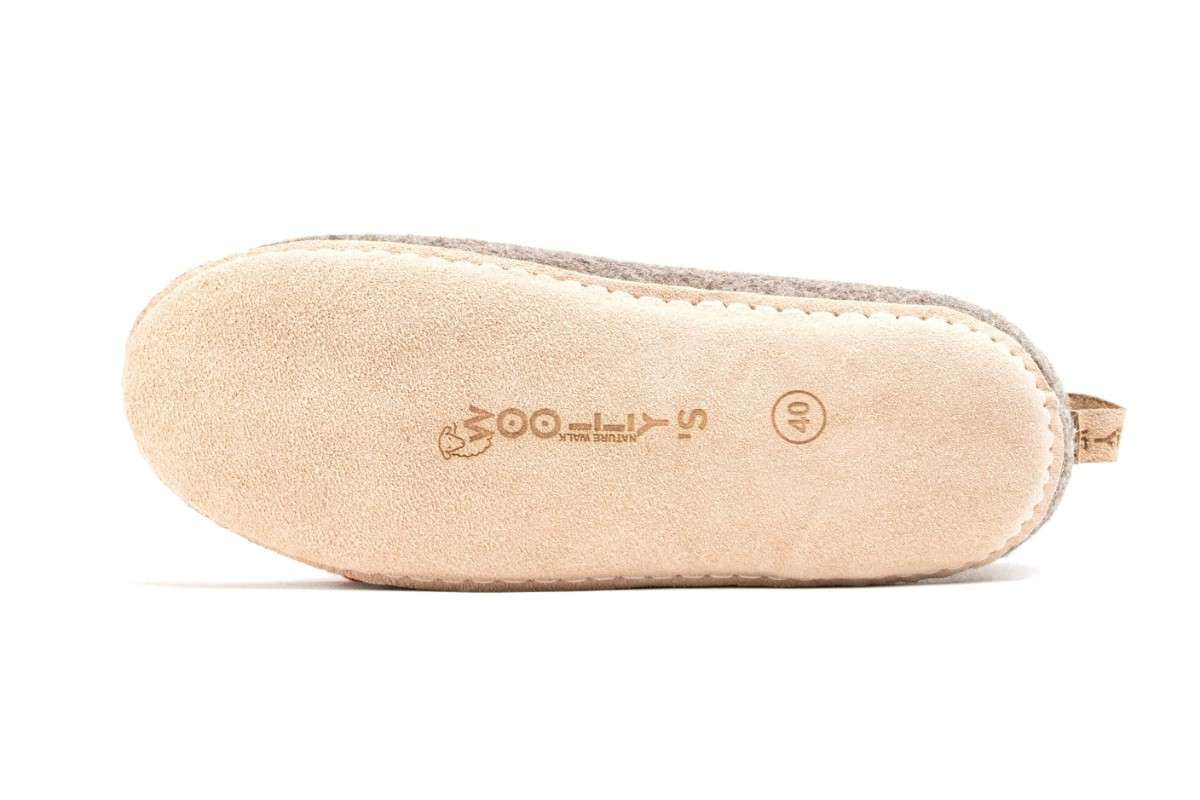 Scarpe Da Interni Con Suola In Cuoio - Marrone Naturale