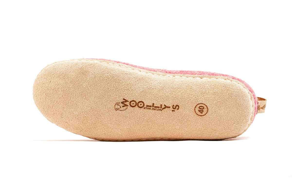 Scarpe Da Interni Con Suola In Cuoio - Rosa Ciliegia