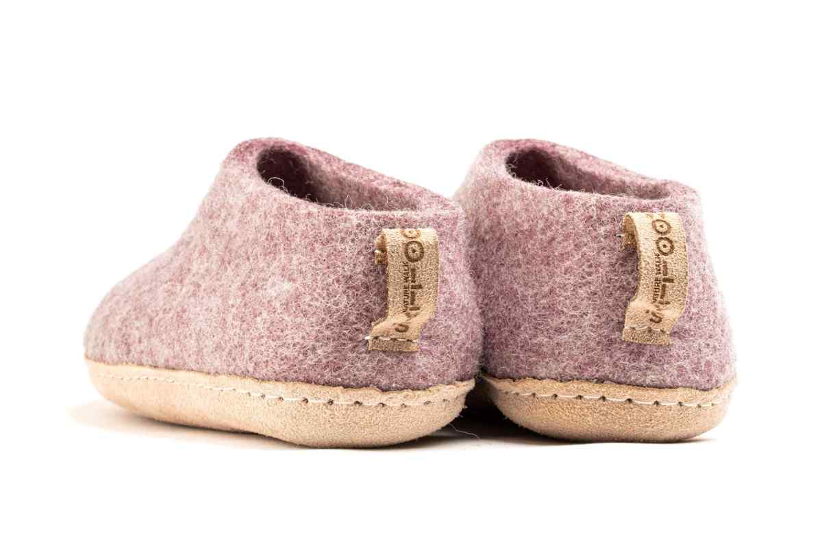 Scarpe Da Interni Con Suola In Cuoio - Lavanda