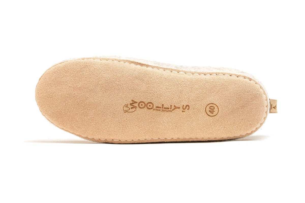 Scarpe Da Interni Con Suola In Cuoio - Marrone Chiaro