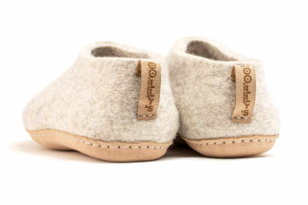 Scarpe Da Interni Con Suola In Cuoio - Marrone Chiaro