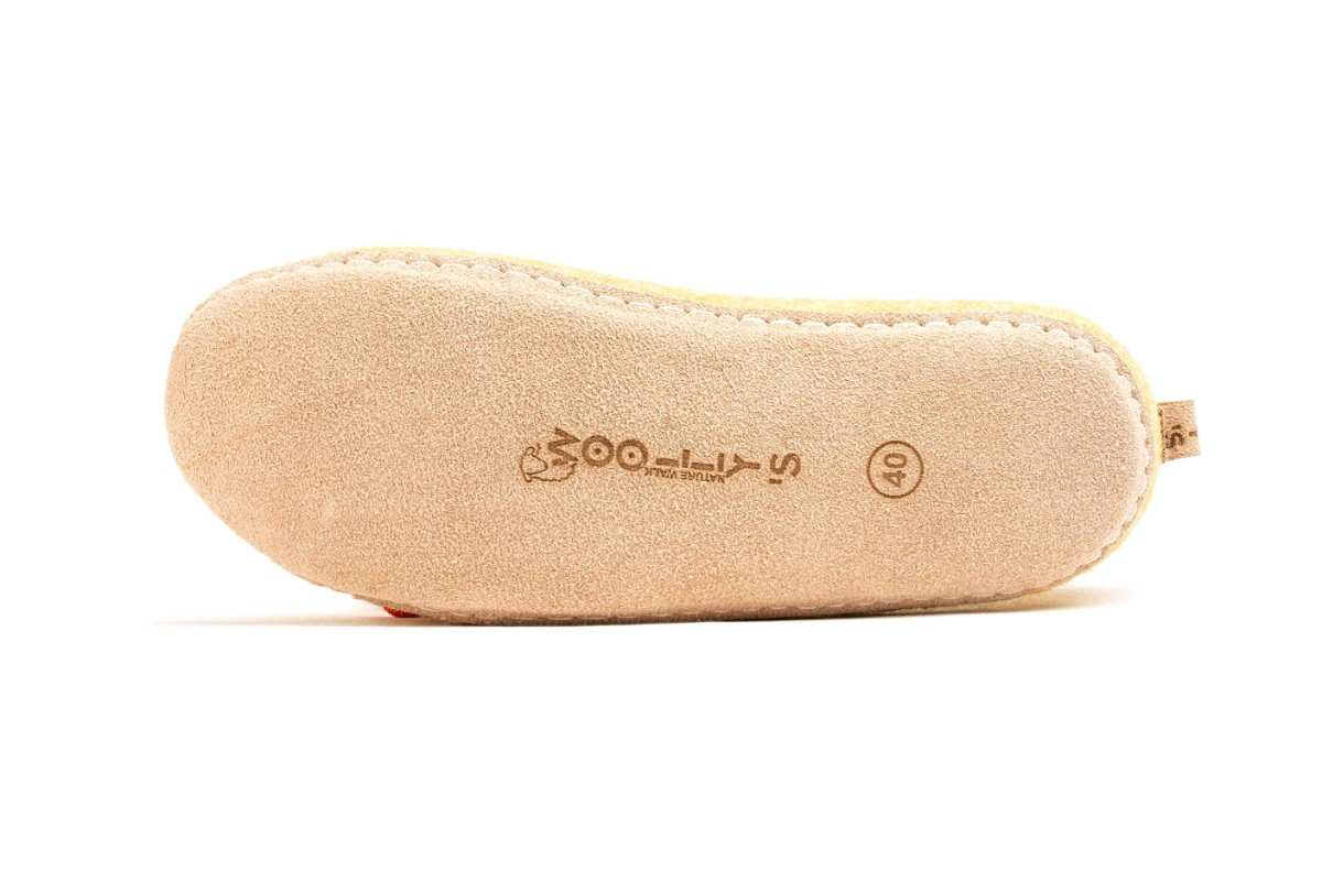 Scarpe Da Interni Con Suola In Cuoio - Senape