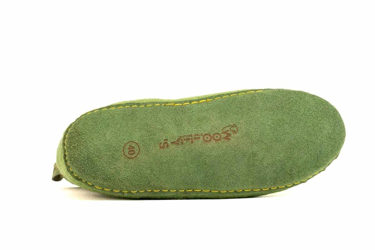 Woollyes Stivali Da Interno Con Suola In Cuoio  – Verde