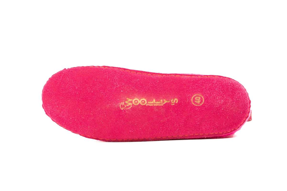 Woollyes Stivali Da Interno Con Suola In Cuoio  – Fucsia