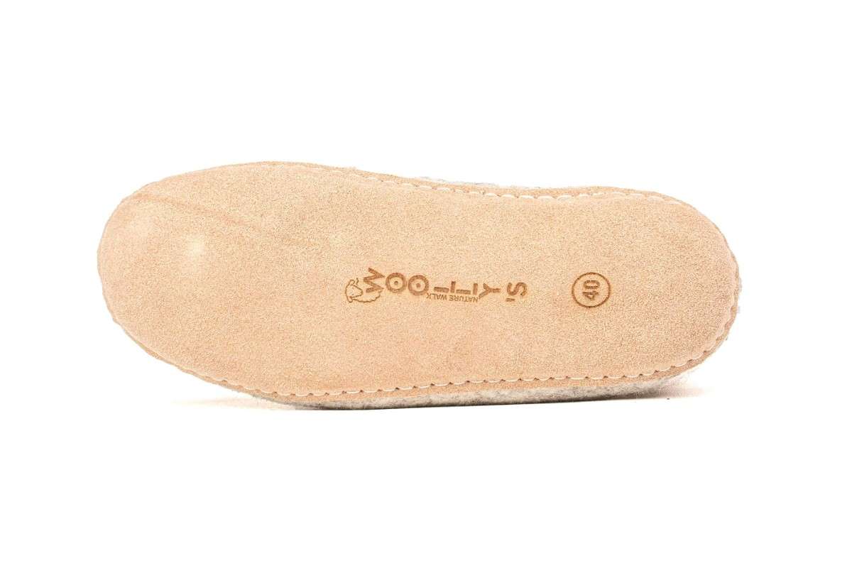 Woollyes Stivali Da Interno Con Suola In Cuoio  – Marrone Chiaro