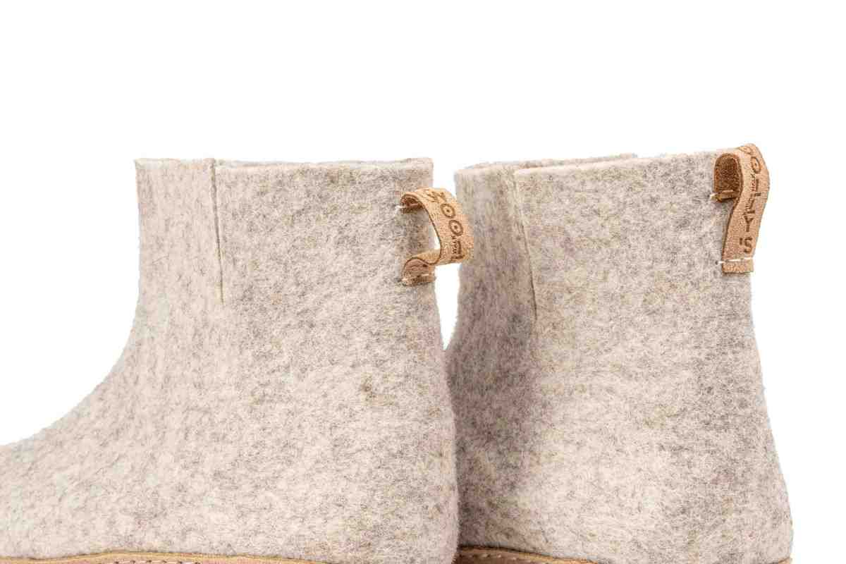 Woollyes Stivali Da Interno Con Suola In Cuoio  – Marrone Chiaro