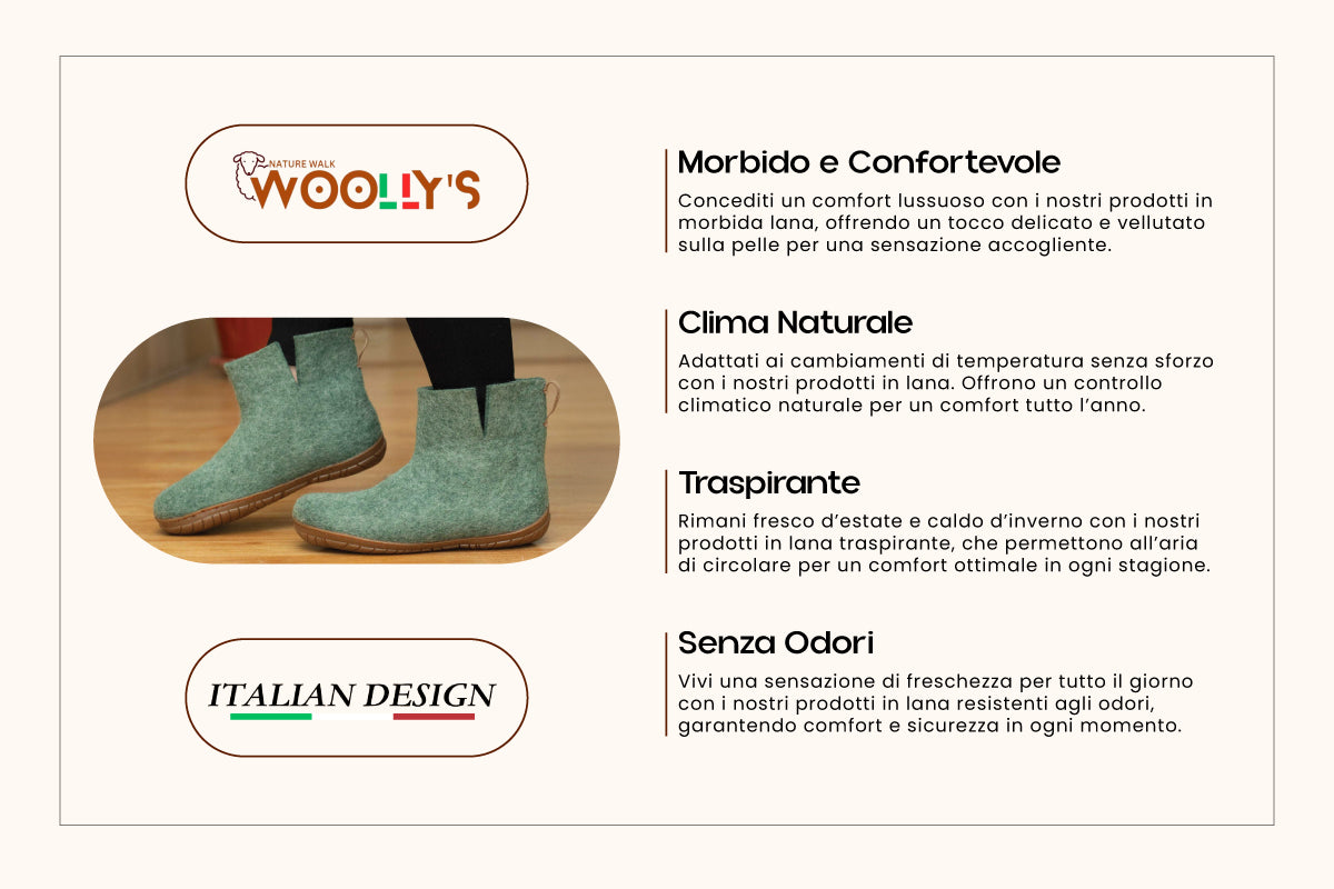 Stivali Da Esterno Con Suola In Gomma –  Verde
