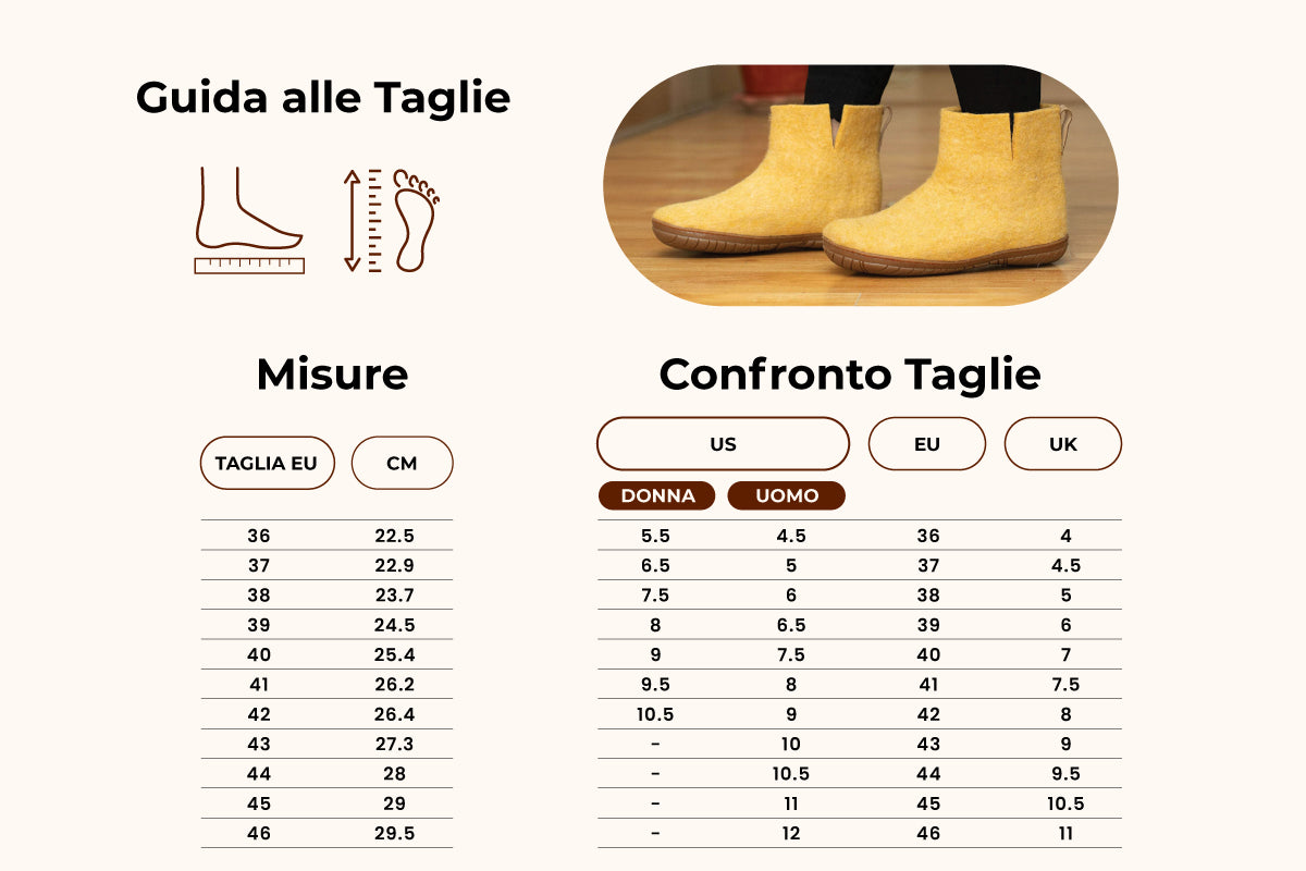 Stivali Da Esterno Con Suola In Gomma – Senape
