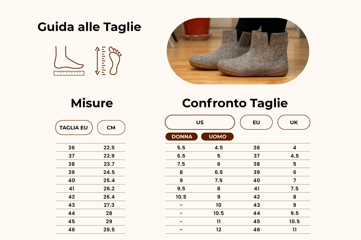 Stivali Da Esterno Con Suola In Gomma – Marrone Naturale