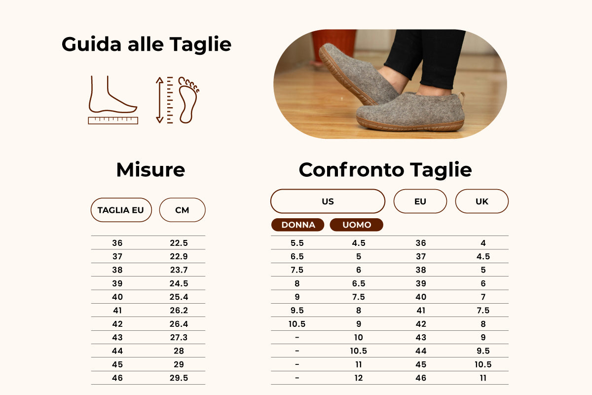 Scarpe Da Esterno Con Suola In Gomma –  Marrone Naturale
