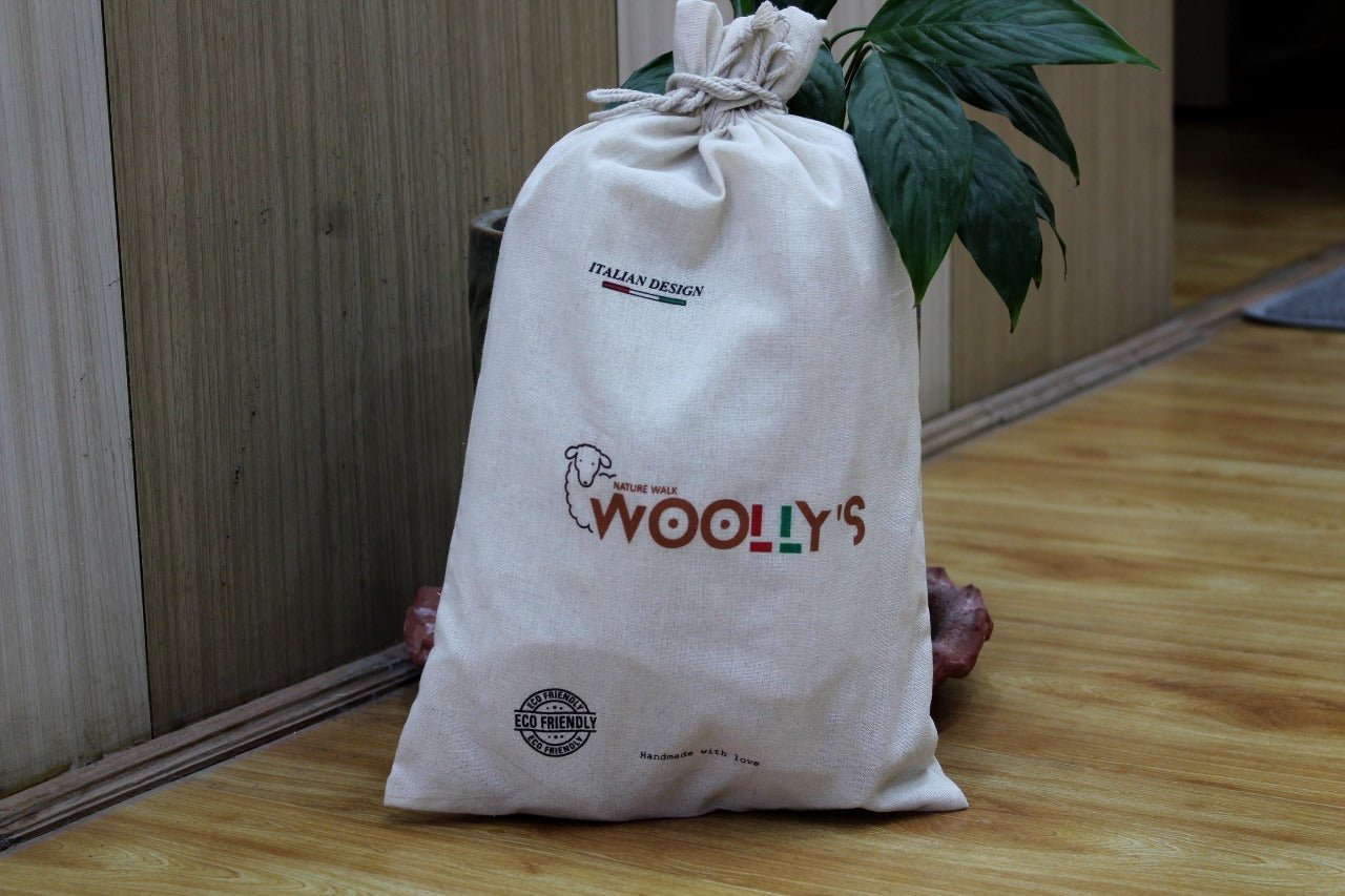 Indoor Boots With Leather Sole - Denim - Woollyes