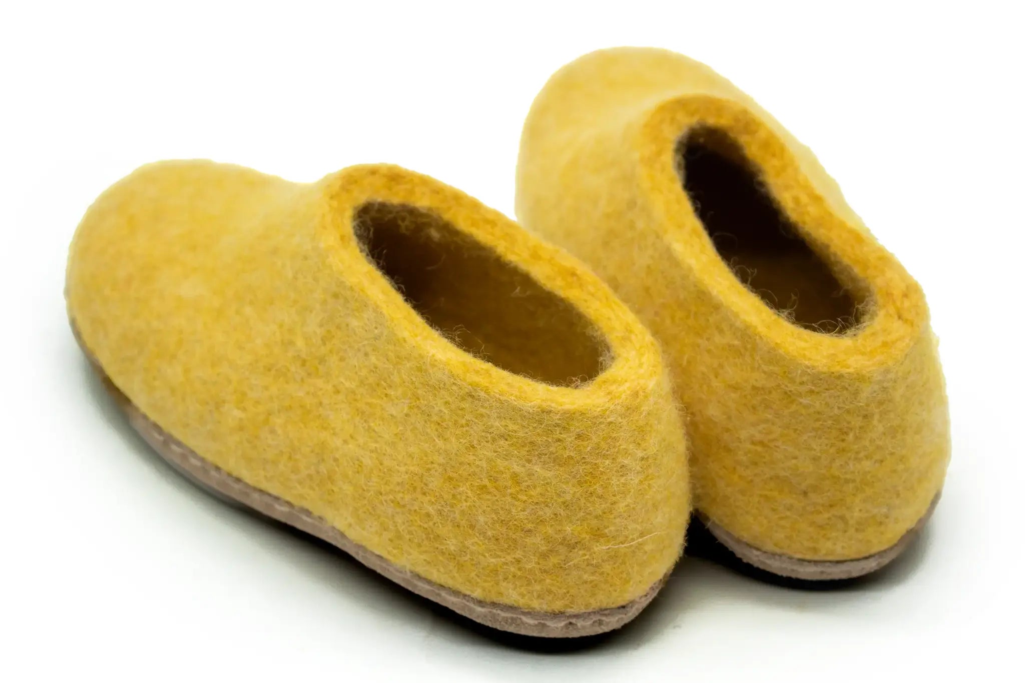 Scarpe Da Interno Per Bambini Con Suola In Cuoio– Senape
